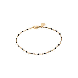 The Black Bead armbånd, gull, CAMILLA PIHL