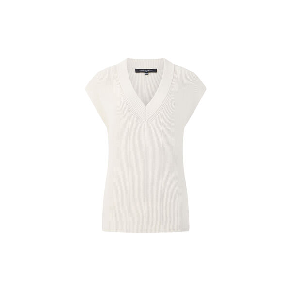 NARIKO RIB VEST, oatmeal mel, French Connection