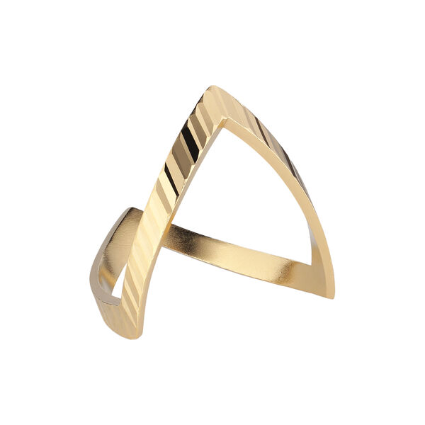 Reflection V ring, gull, Jane Kønig