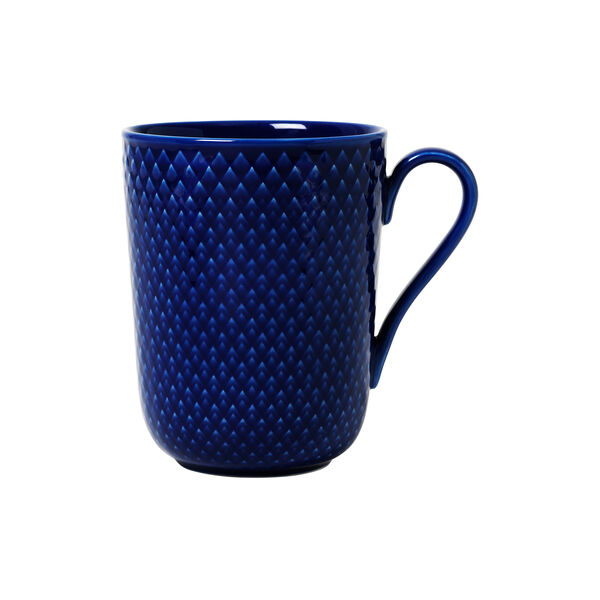 Rhombe Color krus med hank, mørk blå Rhombe Color krus med hank, mørk blå, Lyngby Porcelæn