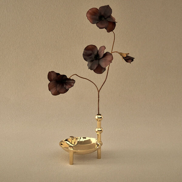 Stoff Nagel vase, messing, STOFF Nagel