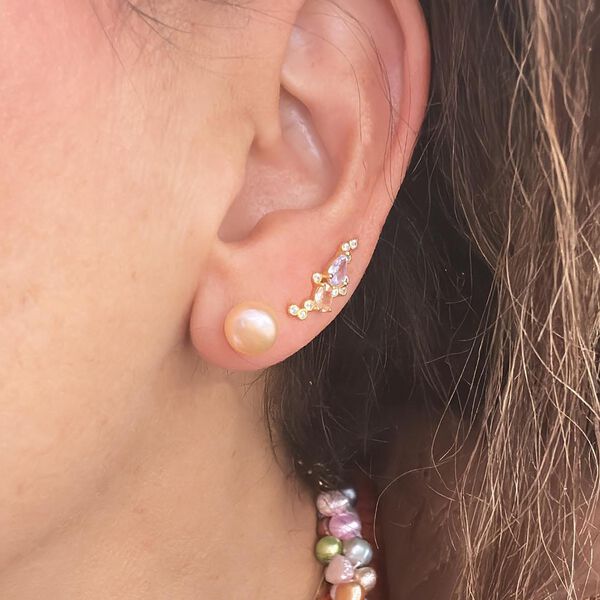 Ditte &oslash;reringer, peach, Nuni Copenhagen