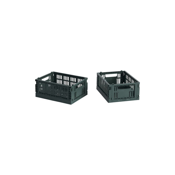 HAY Colour Crate Mini 2 stk., dark green, HAY