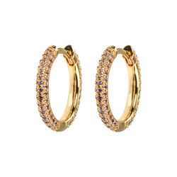 Emilia medium stone hoops, Emilia by Bon Dep