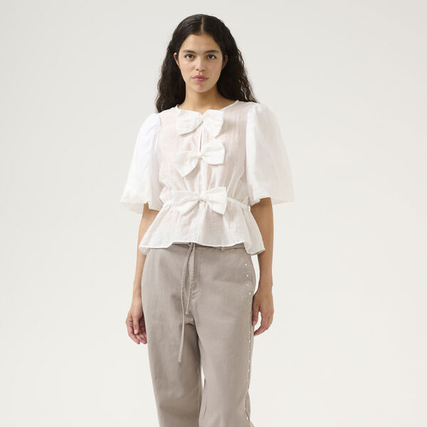 KBUmami Blouse, bright white, Karen by Simonsen