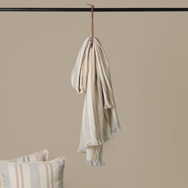 Iris pledd, blue/rusty red, ELVANG