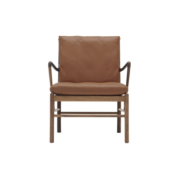 OW149 Colonial Chair loungestol, oljet valnøtt/cognac, Carl Hansen & Søn