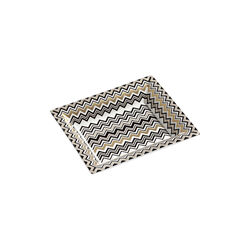 Zig Zag Gold rektangulært fat, Missoni Home
