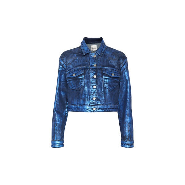 AspenMW 153 Short Jacket, dark blue w. blue glitter, My Essential Wardrobe