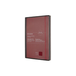 Notebook Leather linjerte sider, bordeaux, Moleskine
