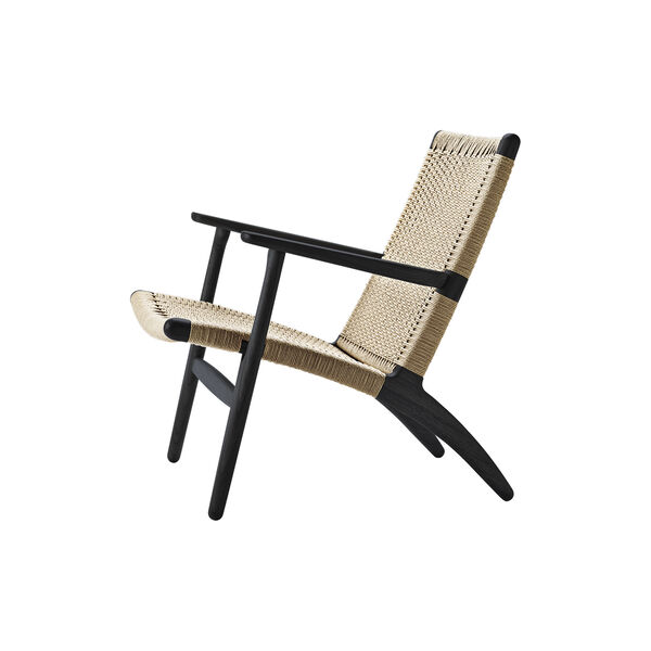CH25 loungestol, sortlakkert eik/natur CH25 loungestol, sortlakkert eik/natur, Carl Hansen & Søn