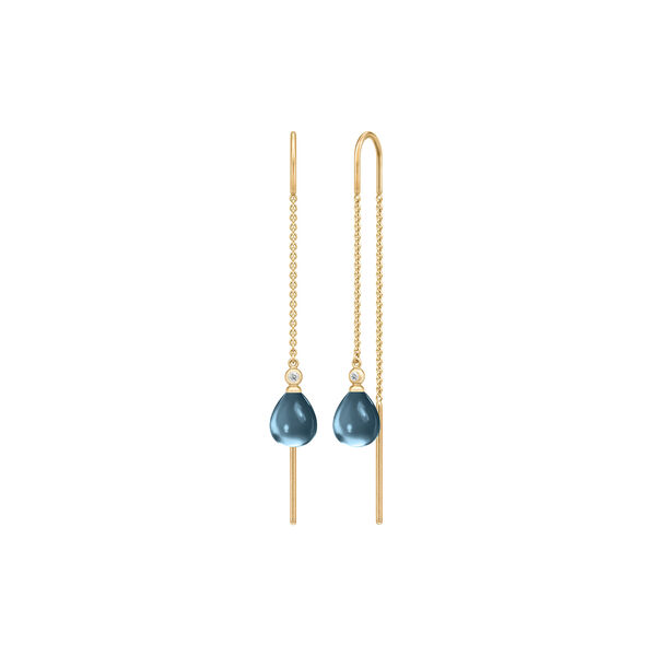 Tasha Chain &Oslash;reringer, gold/london blue, Julie Sandlau