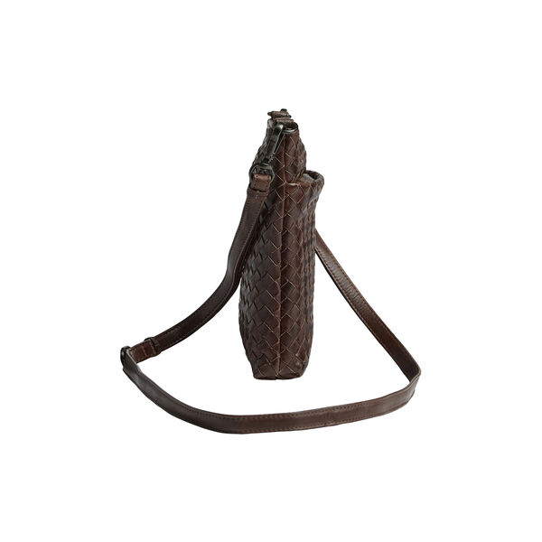 MaiaMBG Mini Crossbody Veske Vevd, m&oslash;rk brun, Markberg