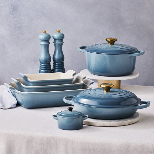 Signature st&oslash;pejern rund gryte &Oslash; 20 cm, chambray, Le Creuset