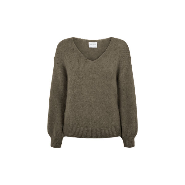 Milana LS Alpaca Pullover, dark taupe, Americandreams