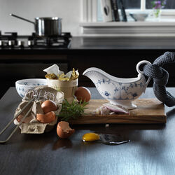 Musselmalt Riflet sausebåt, Royal Copenhagen