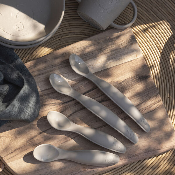 Silikon skjesett lang, jetty beige, Sebra