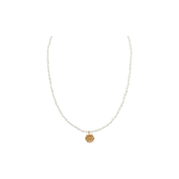 Daisy Charm Pearl Collar Necklace, Orelia