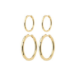 EVE Hoop &oslash;reringer 2-i-1 sett, gold, Pilgrim