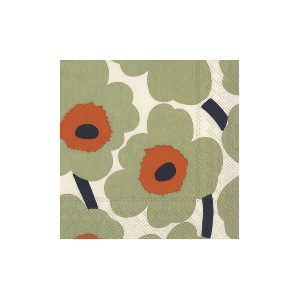 Lunsjserviett Marimekko Unikko, kremoransje, Vinding