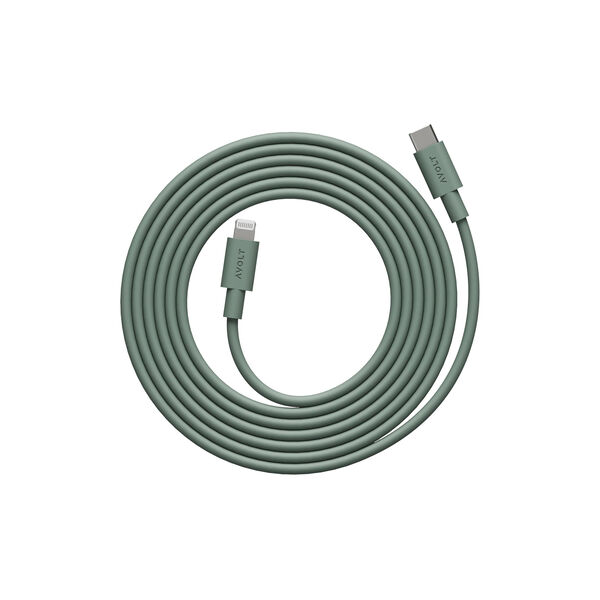 Cabel 1 USB-C to lightning, oak green Cabel 1 USB-C to lightning, oak green, Avolt