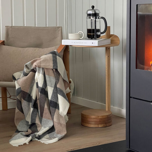 Intersection pledd, camel/white/grey, ELVANG