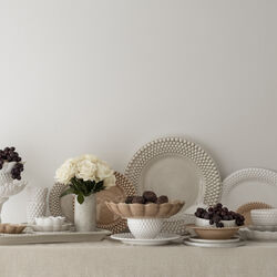 Bubbles tallerken 20x16 cm, white, Mateus