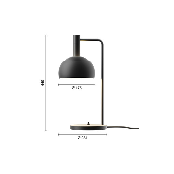 FJ Elements bordlampe, black, Louis Poulsen