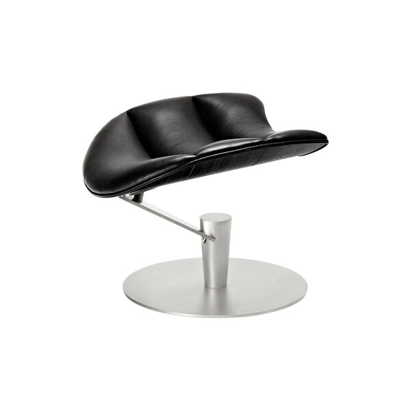 The Lobster Footstool, black oak/chrome, Bruunmunch Furniture