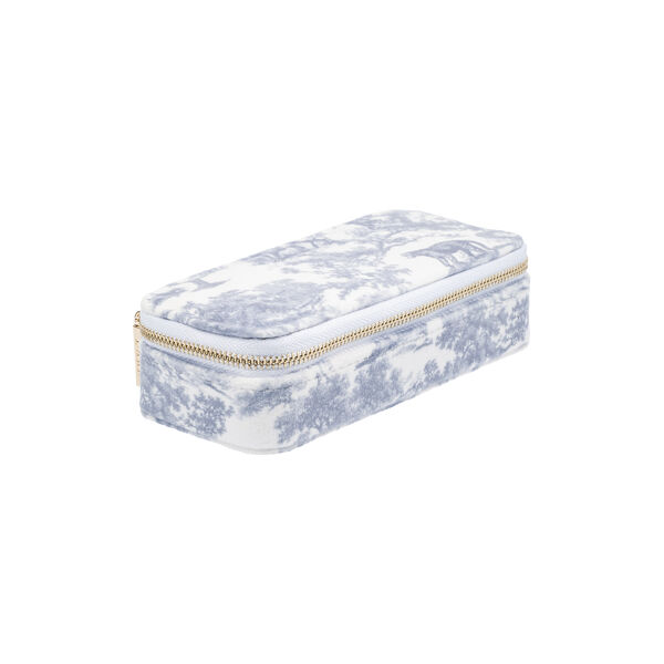 Velvet Jewellery Box Mini, country blue savannah pattern, DARK department