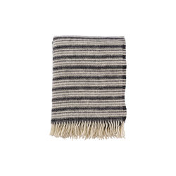 Frida pledd, dark grey, Klippan Yllefabrik