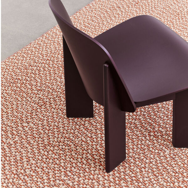 Chisel Lounge Chair, dark bordeaux lacquered beech, HAY