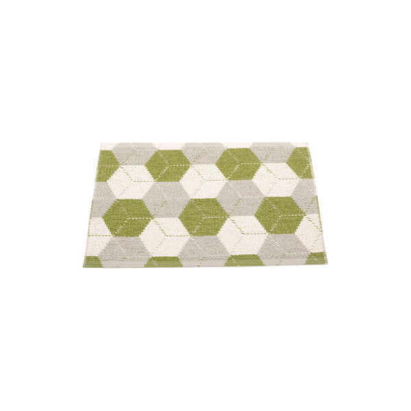 Trip gulvl&oslash;per, olive/linen/vanilla, Pappelina