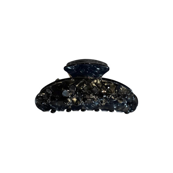 Flower & Butterfly H&aring;rklemme, black, DARK department