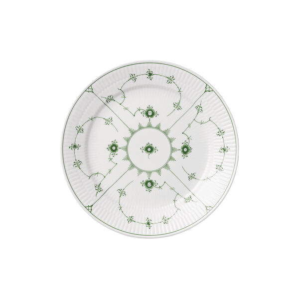 Gr&oslash;nn Musselmalt Riflet Tallerken &Oslash; 25 cm, Royal Copenhagen