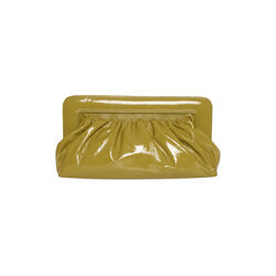 VeldaGZ midi patent clutch, amber green, Gestuz
