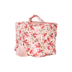 Beauty Bag Linen, vintage flowers, byTiMo