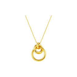 Interlocking Circle Necklace, pale gold, Orelia