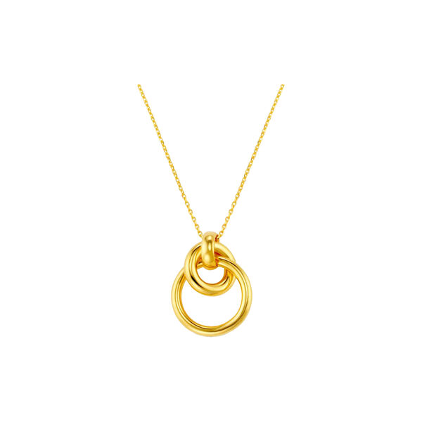 Interlocking Circle Necklace, pale gold, Orelia