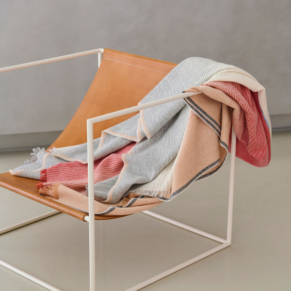 Carte Postale pledd, red/grey, ELVANG