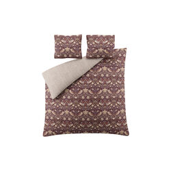 Strawberry Thief Dynetrekk | Warm Plum/Soft Naturals, William Morris at Home
