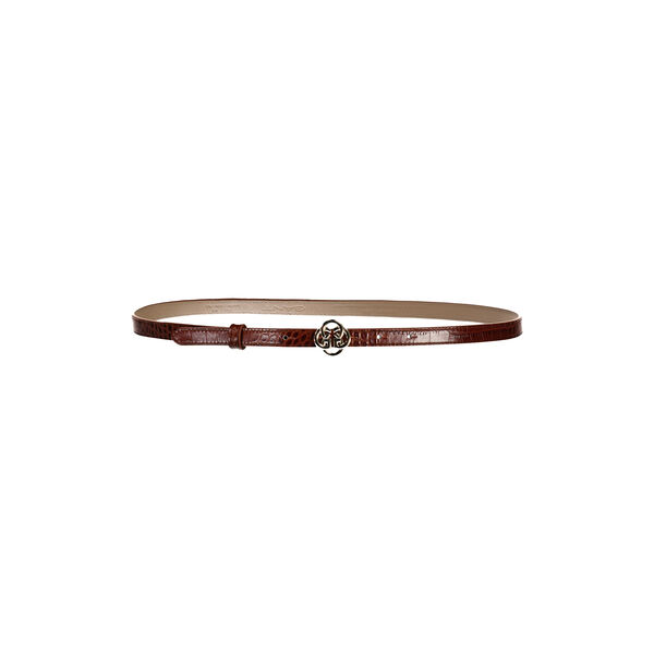Monogram Buckle Slim Croco Belt, cognac, Gant