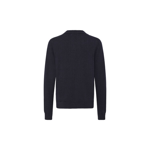 CFBELLS LS Polo Knit, dark navy, Casual Friday