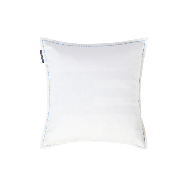 Embroidered putetrekk, white/green/blue, Lexington