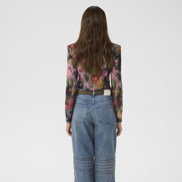 GZfadia P shirt, red faded flower, Gestuz