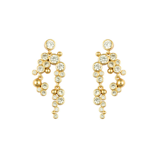 LOST EMBER EARRINGS, gullbelagte/lysegule, House of Vincent