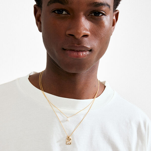 FIRE halskjede 2-i-1 sett, gullbelagt, Pilgrim