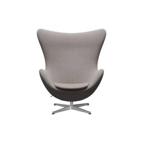 Egg&trade; 3316 loungestol, Christianshavn 1121 beige/satin brushed aluminium, Fritz Hansen