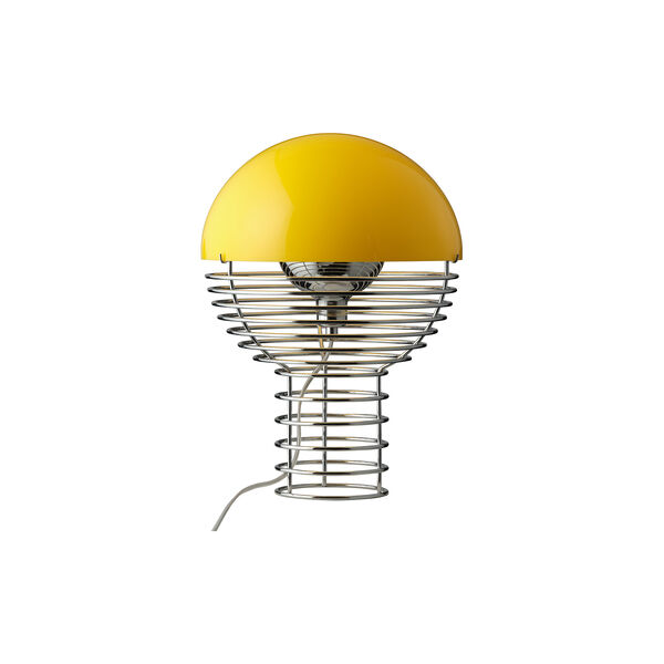 Wire Table Lamp, yellow, Verpan
