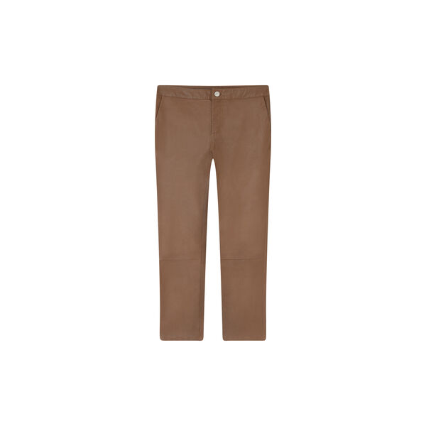 2ND Leya - Refined Stretch Leather Pants, Tobacco Brown 171327, 2NDDAY